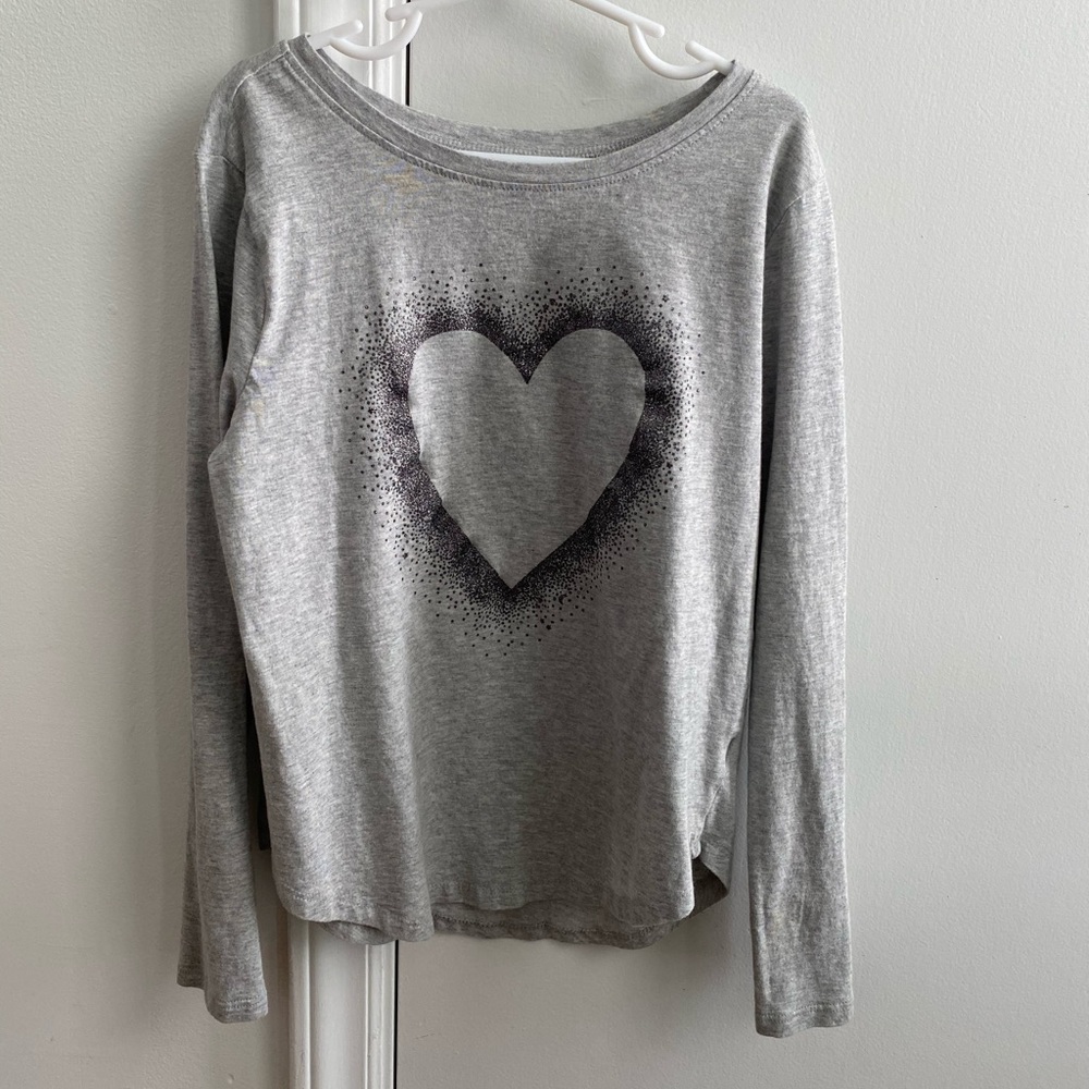 Girls gray long sleeve top